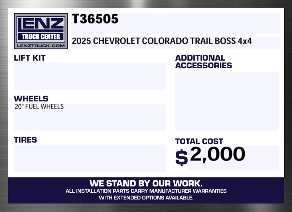 Used 2025 Chevrolet Colorado 4x4 Crew Cab Trail Boss Truck