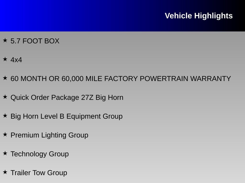 Used 2023 Ram 1500 4x4 Crew Cab Big Horn Truck