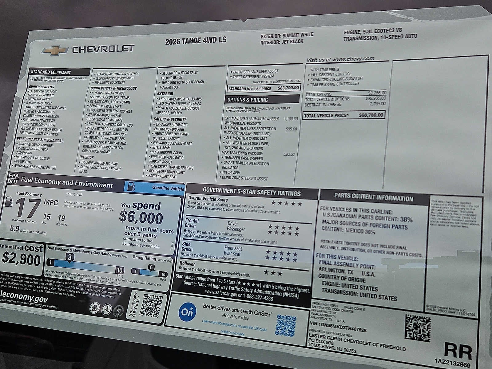 New 2026 Chevrolet Tahoe LS SUV