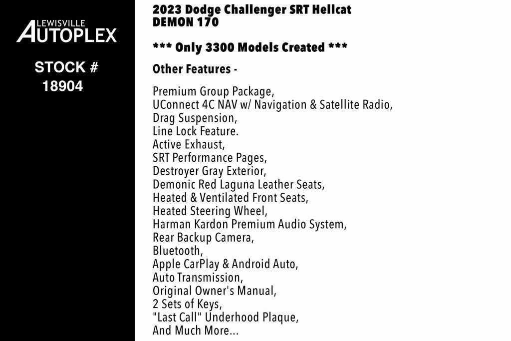 Used 2023 Dodge Challenger SRT Hellcat Coupe