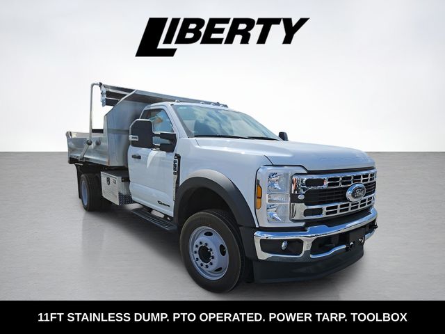 2024 Ford F-550SD XL 11ft Stainless Dump Body Chassis