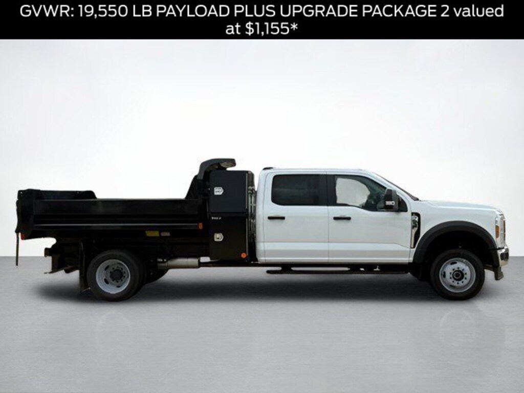 New 2026 Ford F-550SD XL 9 Foot Steel Dump Body Chassis