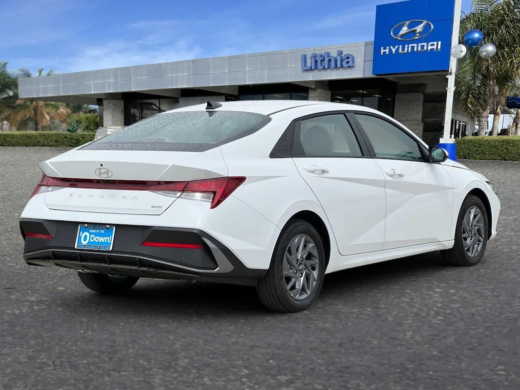 New 2026 Hyundai Elantra Hybrid Blue Sedan