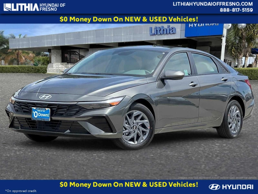 New 2026 Hyundai Elantra Hybrid Blue Sedan