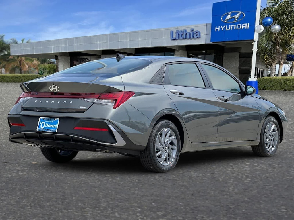 New 2026 Hyundai Elantra Hybrid Blue Sedan