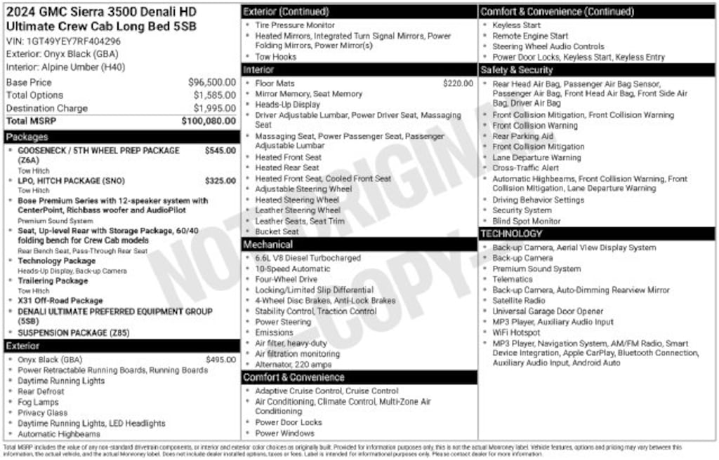 Used 2024 GMC Sierra 3500 HD Denali Ultimate Truck Crew Cab