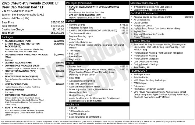 Used 2025 Chevrolet Silverado 2500 HD LT Truck Crew Cab