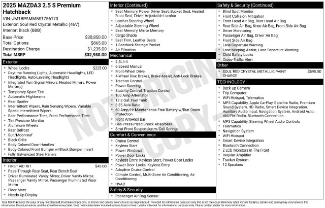2025 Mazda Mazda3 Premium