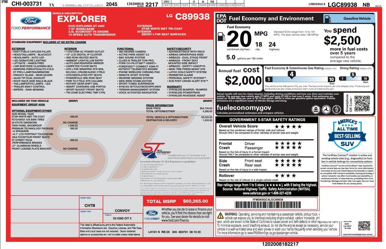 Used 2020 Ford Explorer ST SUV