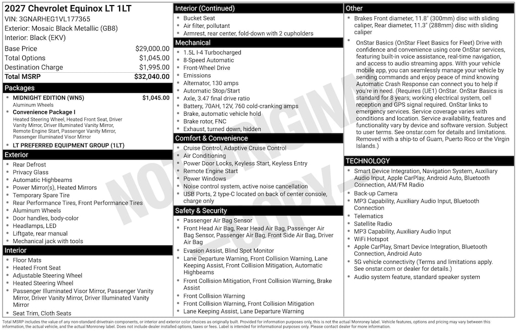 New 2027 Chevrolet Equinox LT SUV