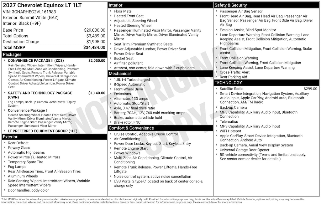 New 2027 Chevrolet Equinox LT SUV