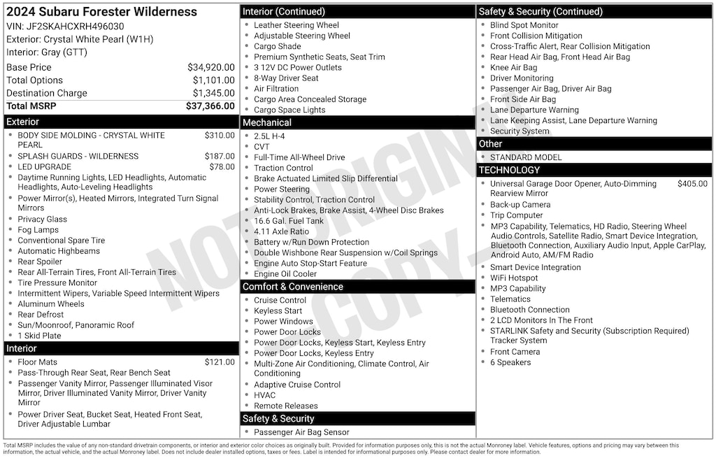 Used 2024 Subaru Forester Wilderness SUV