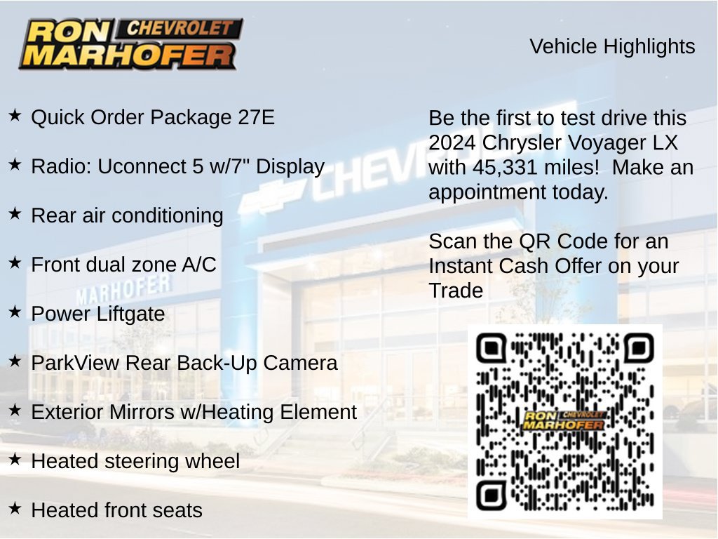 Used 2024 Chrysler Voyager LX Van Passenger Van