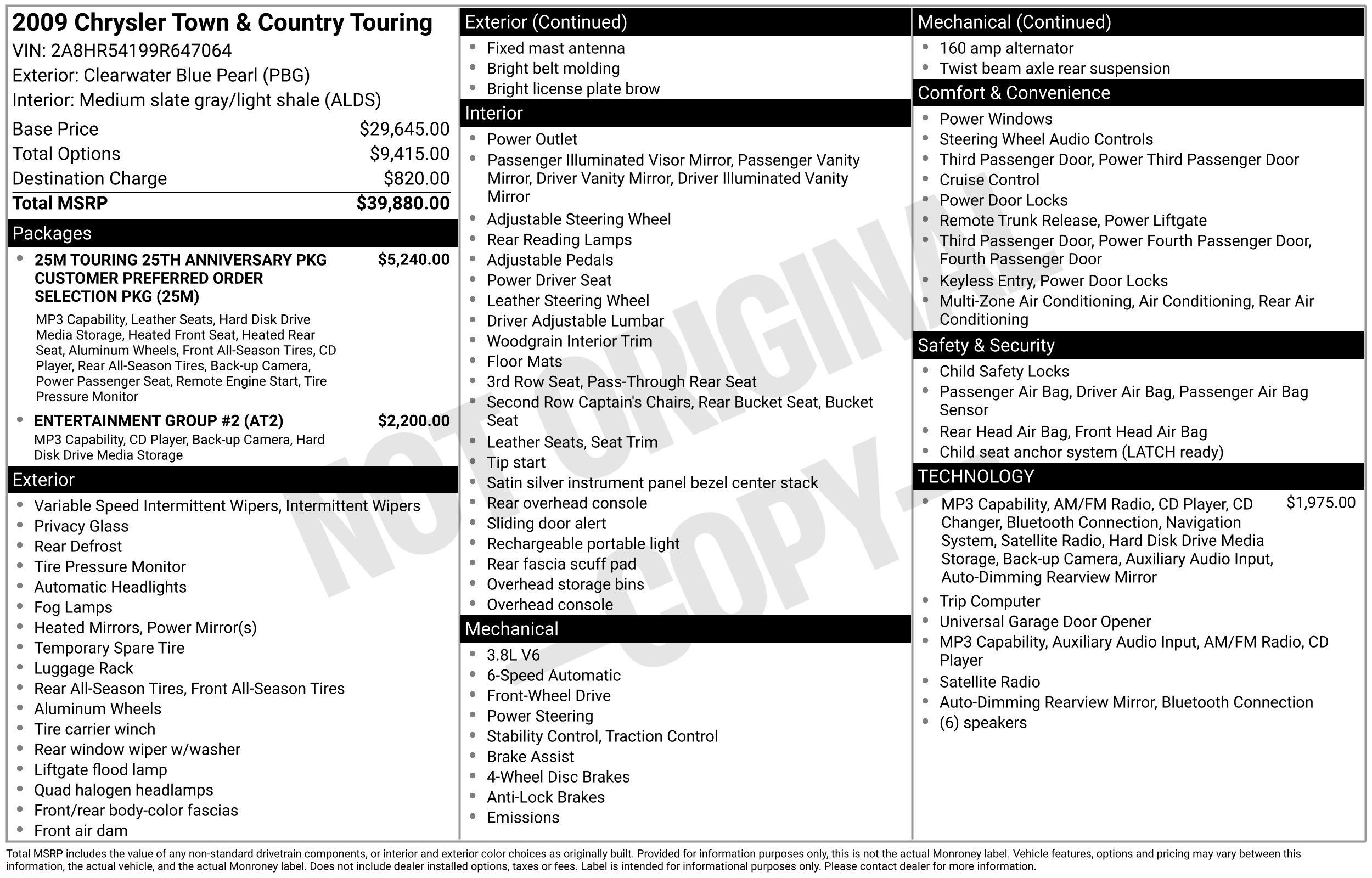 Used 2009 Chrysler Town & Country Touring Van