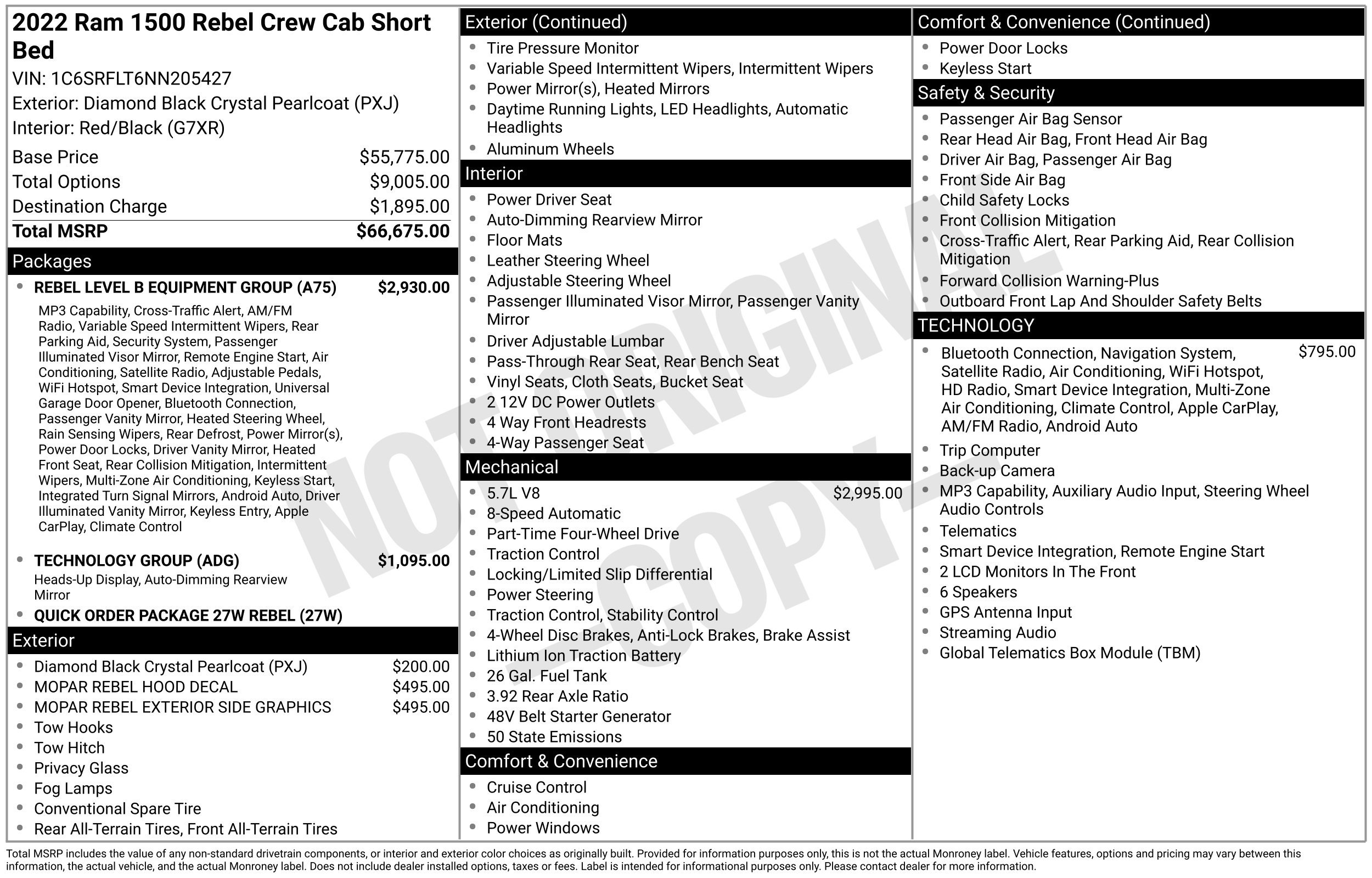 Used 2022 Ram 1500 Rebel Truck Crew Cab