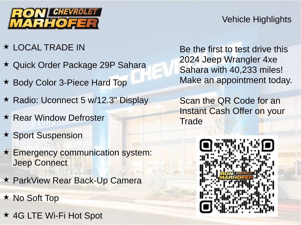Used 2024 Jeep Wrangler 4xe Sahara SUV