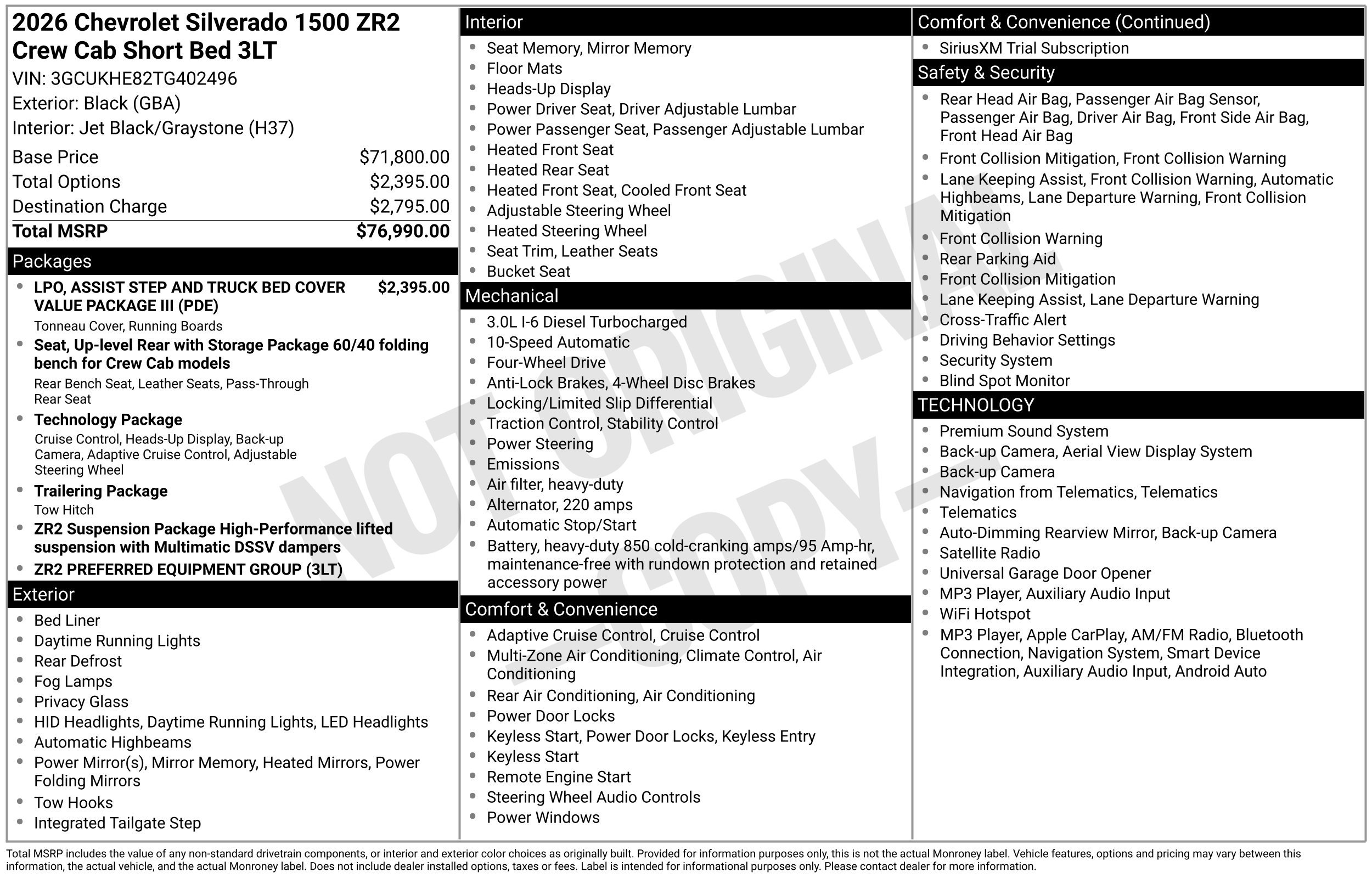 New 2026 Chevrolet Silverado 1500 ZR2 Truck