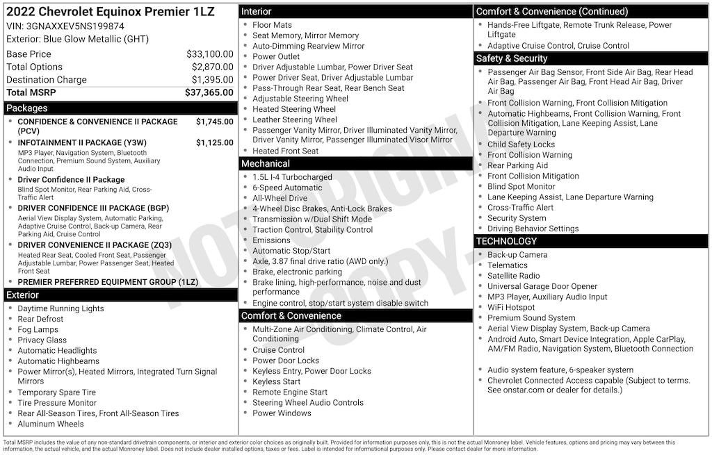 Used 2022 Chevrolet Equinox Premier SUV