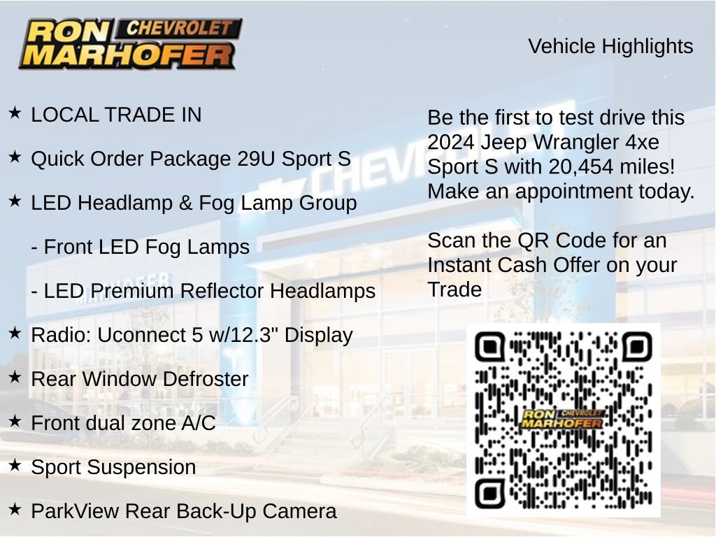 Used 2024 Jeep Wrangler 4xe Sport S SUV