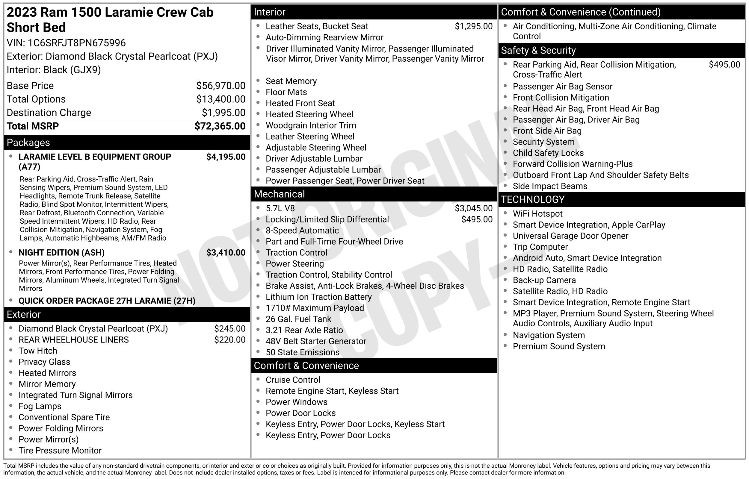 Used 2023 Ram 1500 Laramie Truck Crew Cab