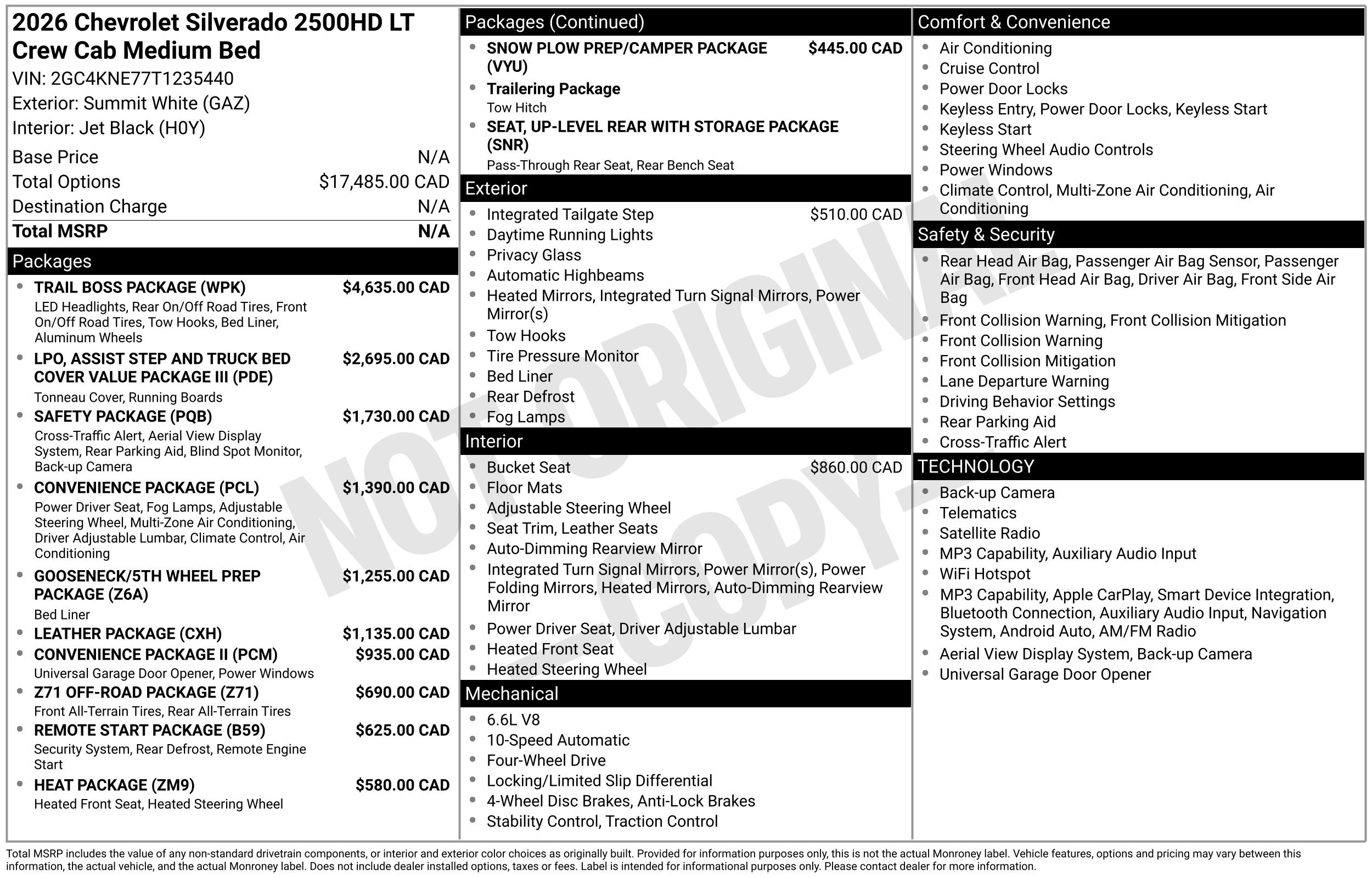 New 2026 Chevrolet Silverado 2500 HD LT Truck
