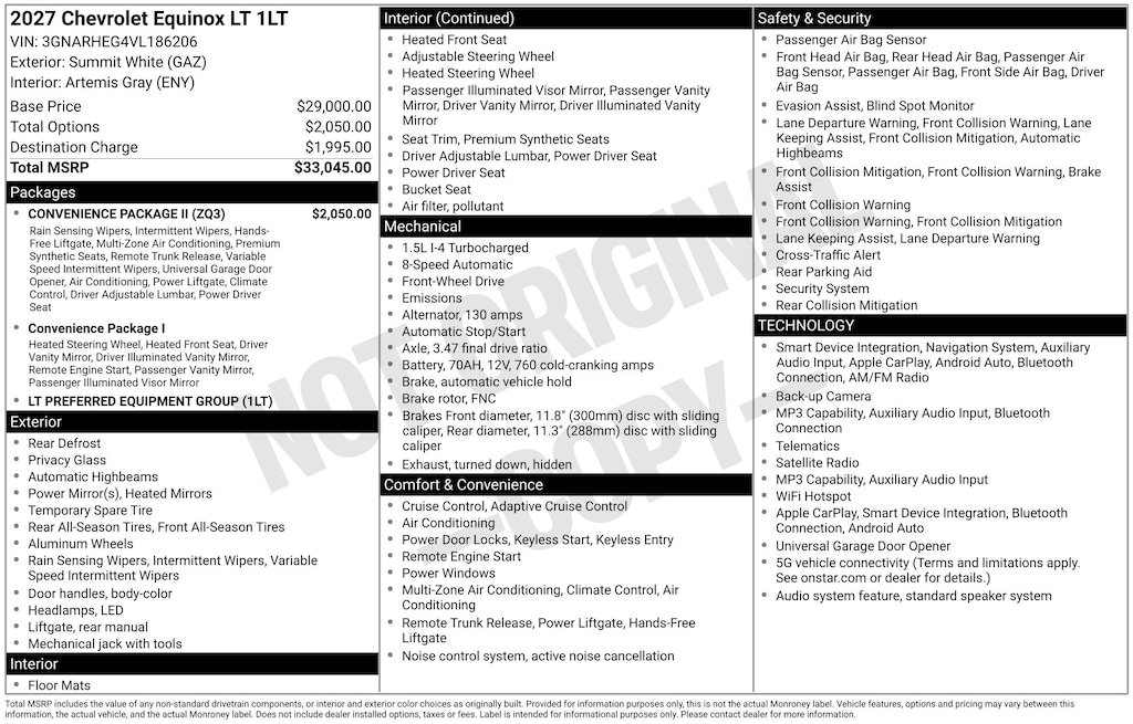 New 2027 Chevrolet Equinox LT SUV