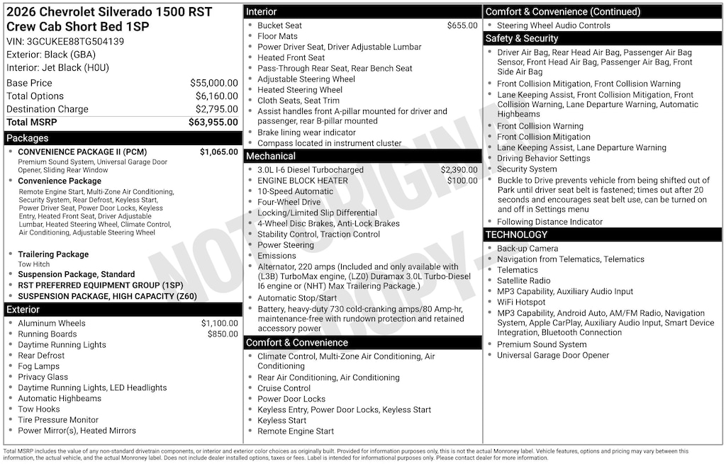 New 2026 Chevrolet Silverado 1500 RST Truck