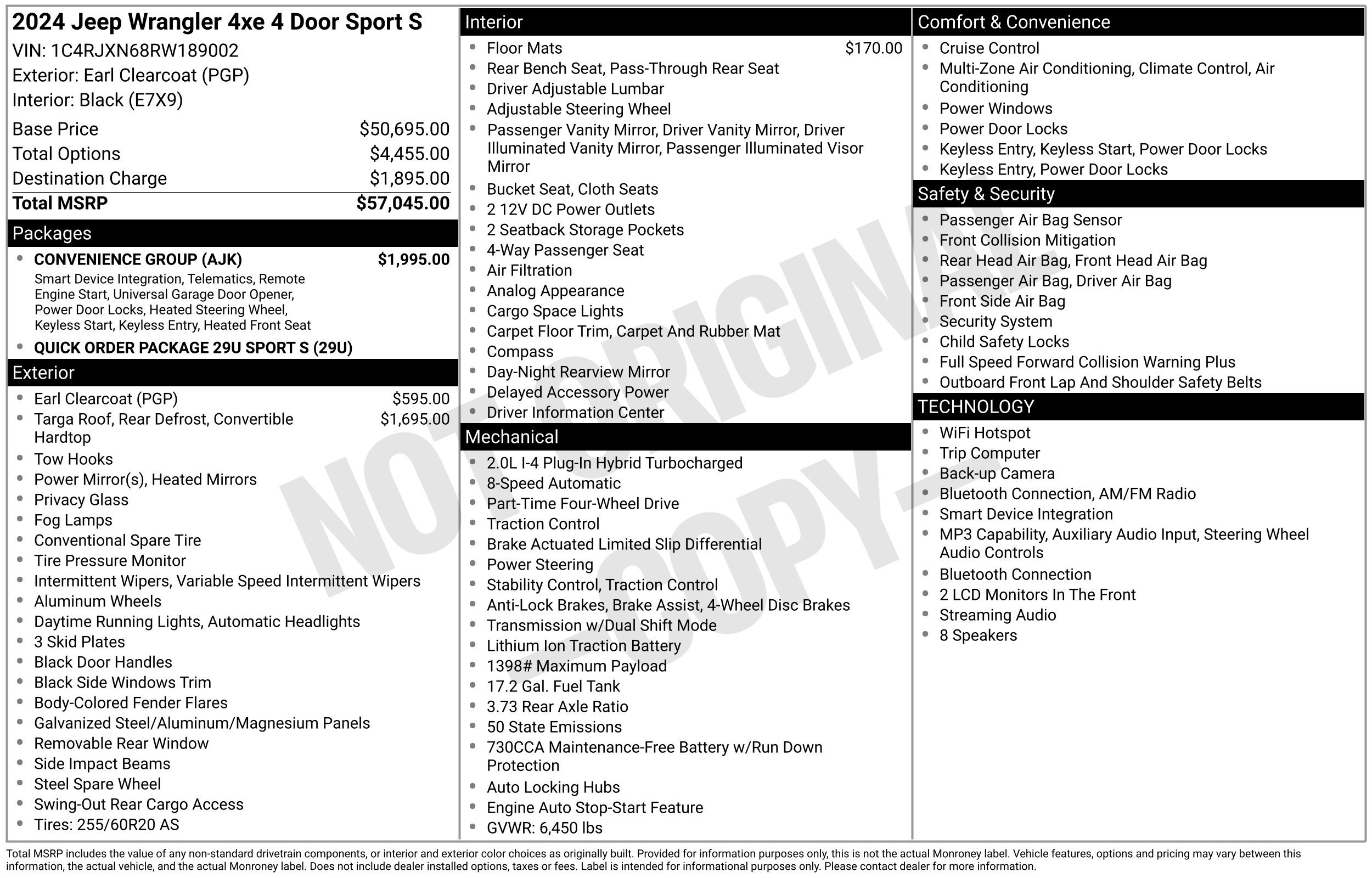 Used 2024 Jeep Wrangler 4xe Sport S SUV