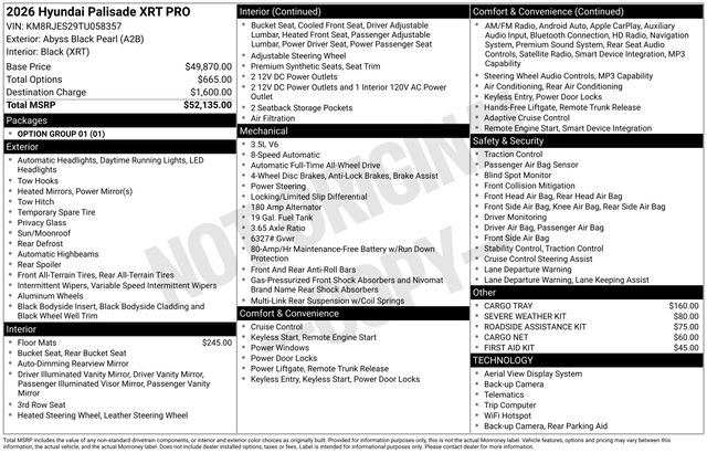 2026 Hyundai Palisade XRT Pro - Photo 48