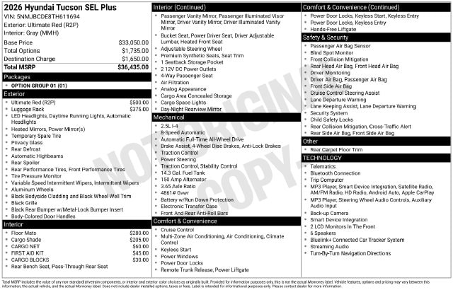 2026 Hyundai Tucson SEL - Photo 35