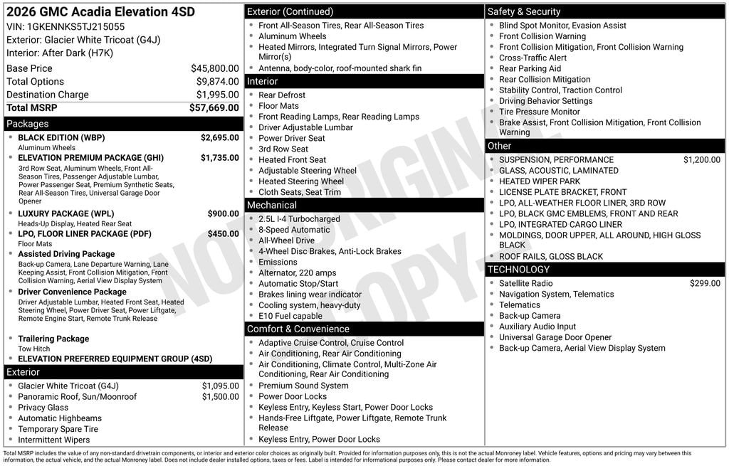 2026 GMC Acadia Elevation - Photo 26
