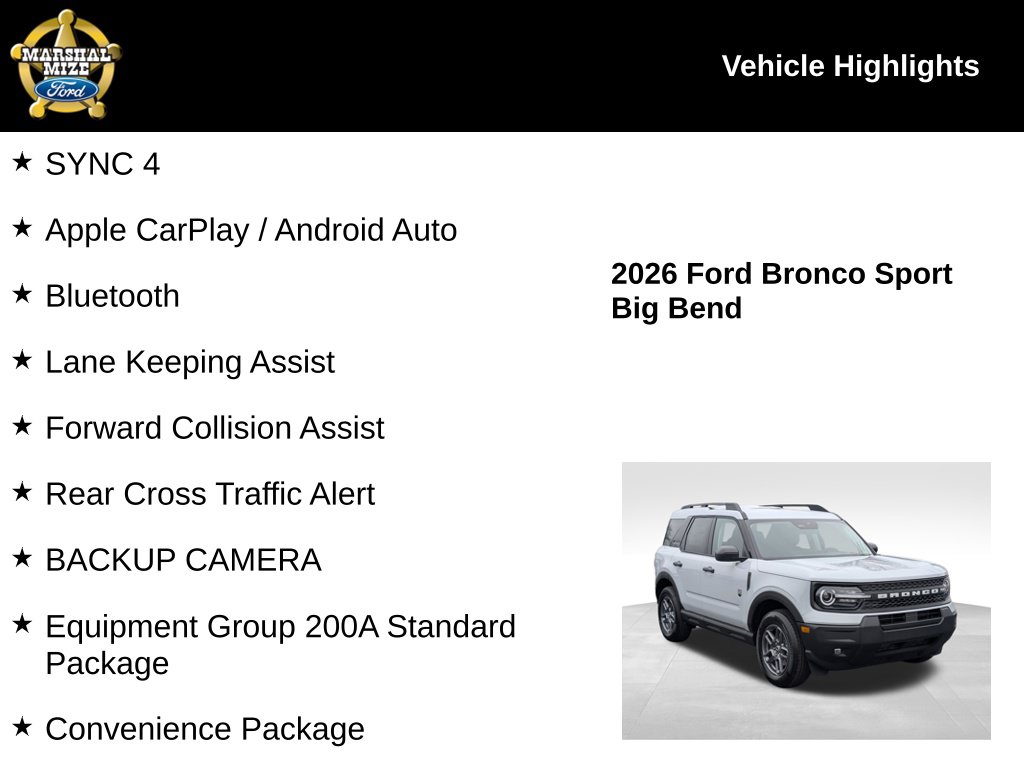 Used 2026 Ford Bronco Sport Big Bend SUV