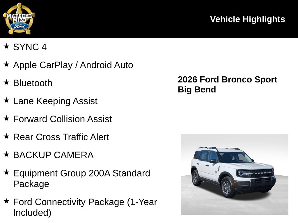 Used 2026 Ford Bronco Sport Big Bend SUV