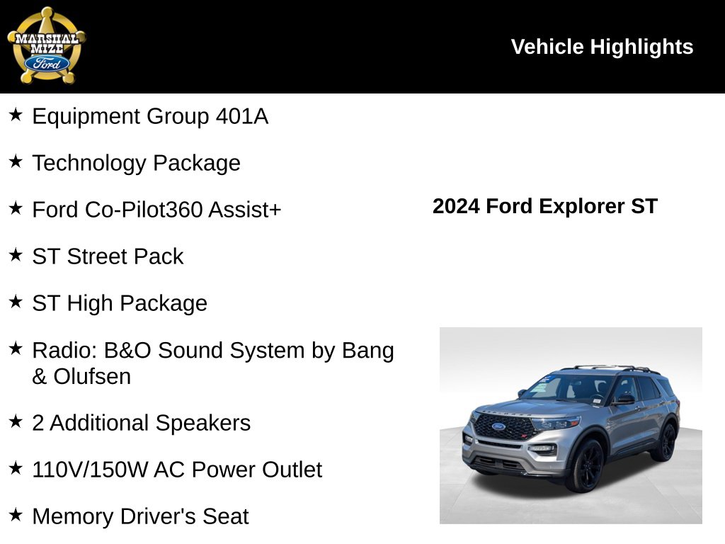 Certified 2024 Ford Explorer ST SUV