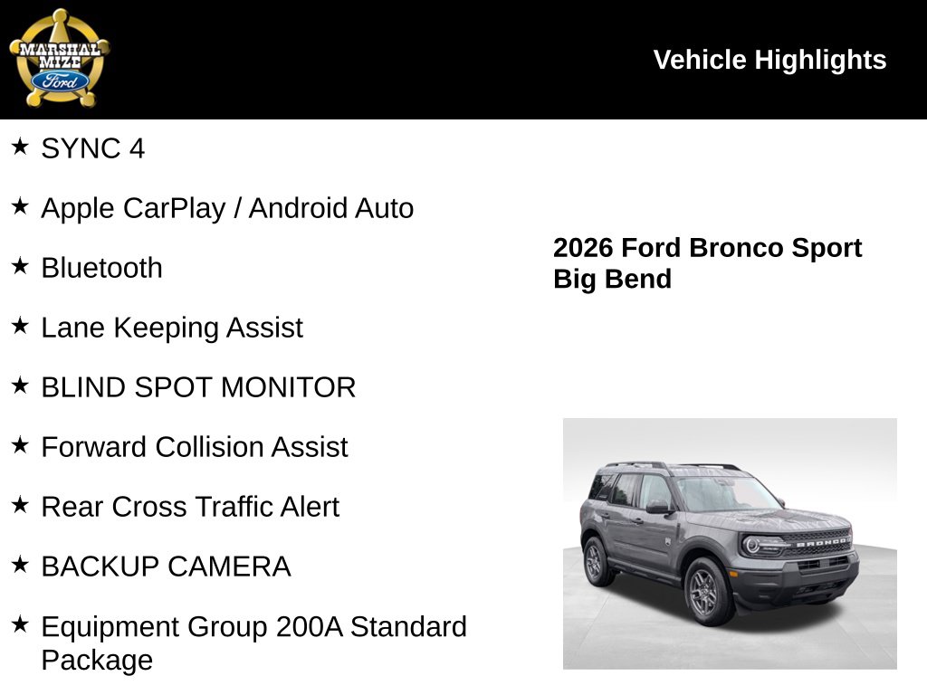 Used 2026 Ford Bronco Sport Big Bend SUV