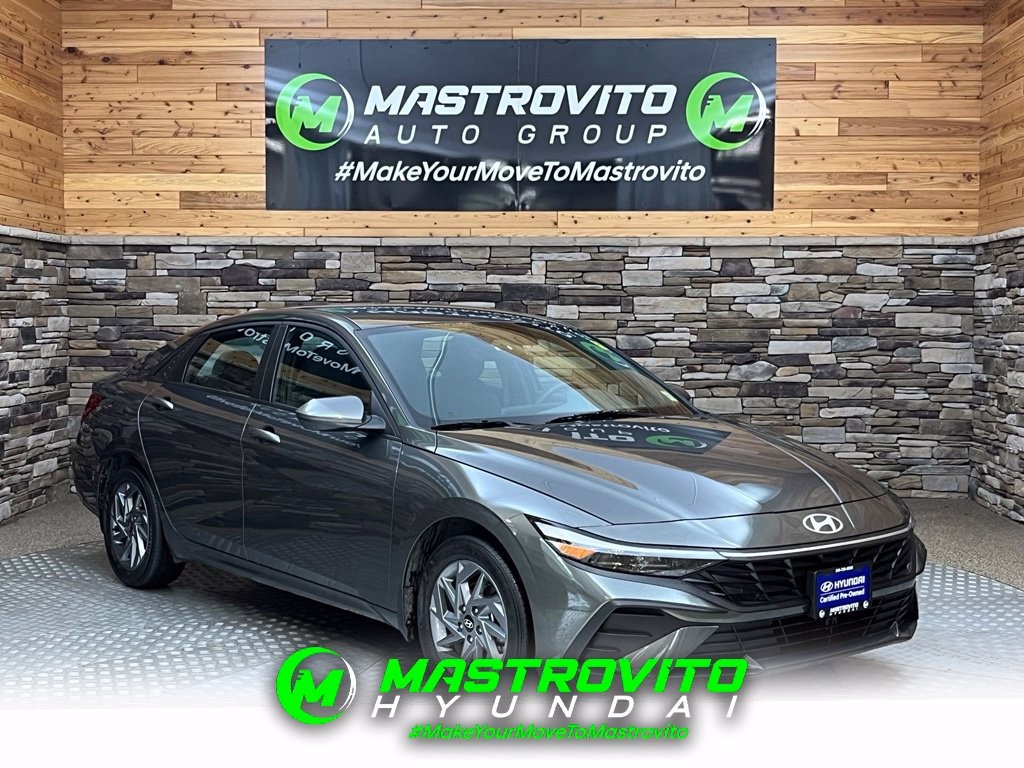Certified 2025 Hyundai Elantra Hybrid Blue Sedan