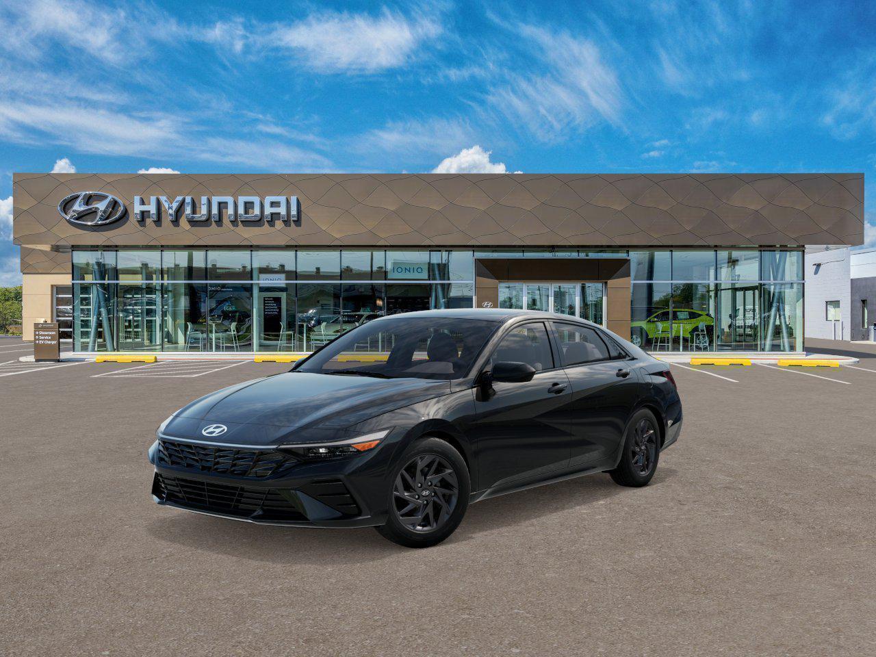 2026 Hyundai Elantra Hybrid Blue Sedan