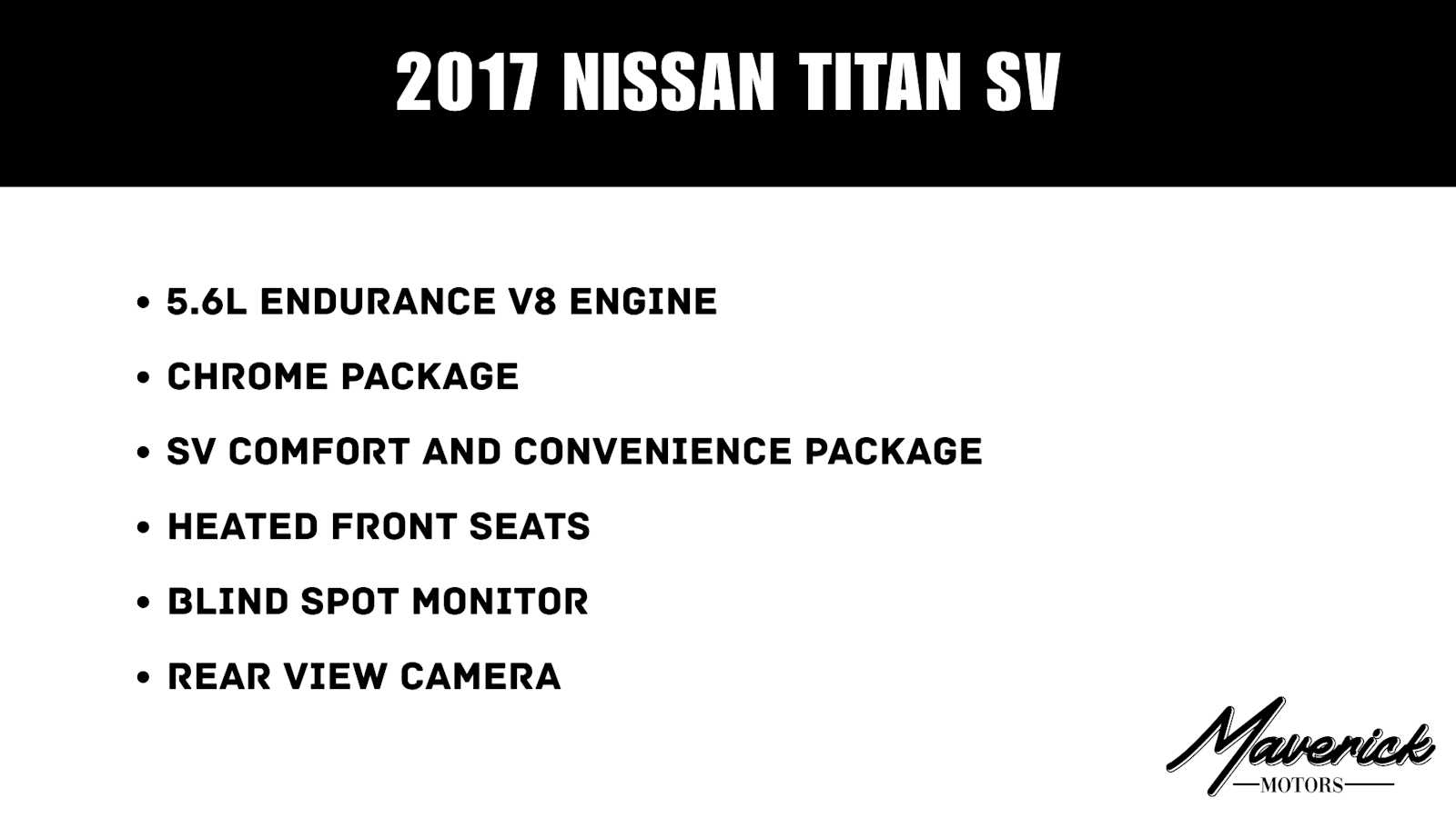 Used 2017 Nissan Titan SV 4x2 Crew Cab Truck
