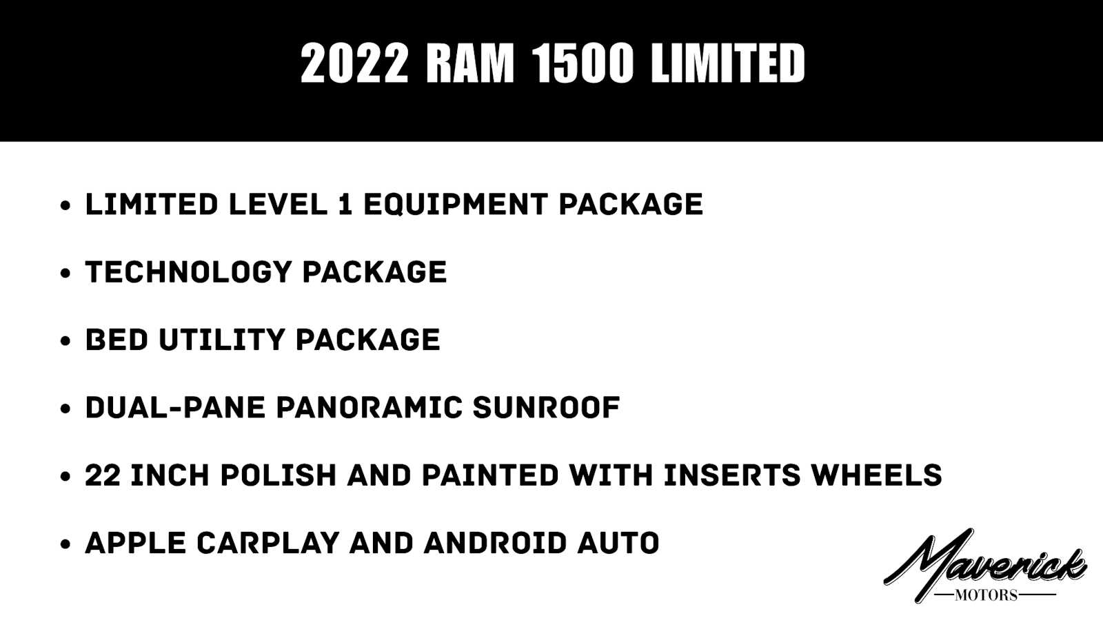 Used 2022 Ram 1500 Limited 4x4 Crew Cab 57 Box Truck