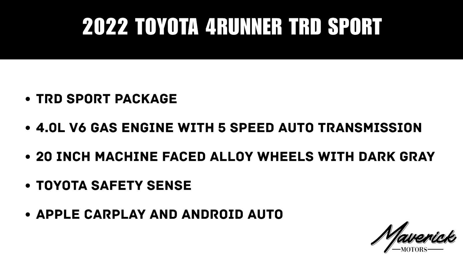 Used 2022 Toyota 4Runner TRD Sport SUV