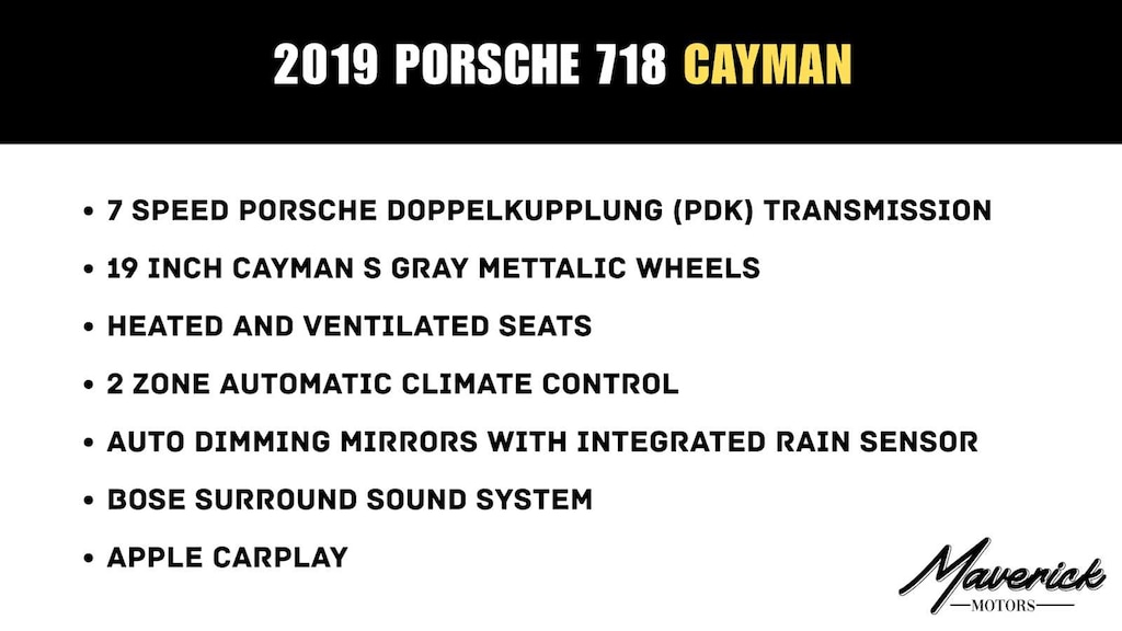Used 2019 Porsche 718 Cayman Coupe