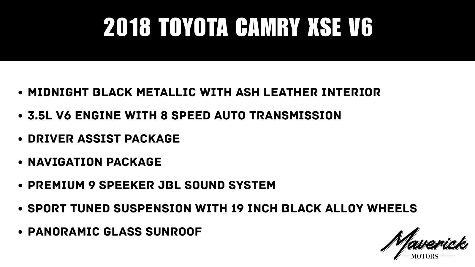 Used 2018 Toyota Camry XSE V6 Sedan
