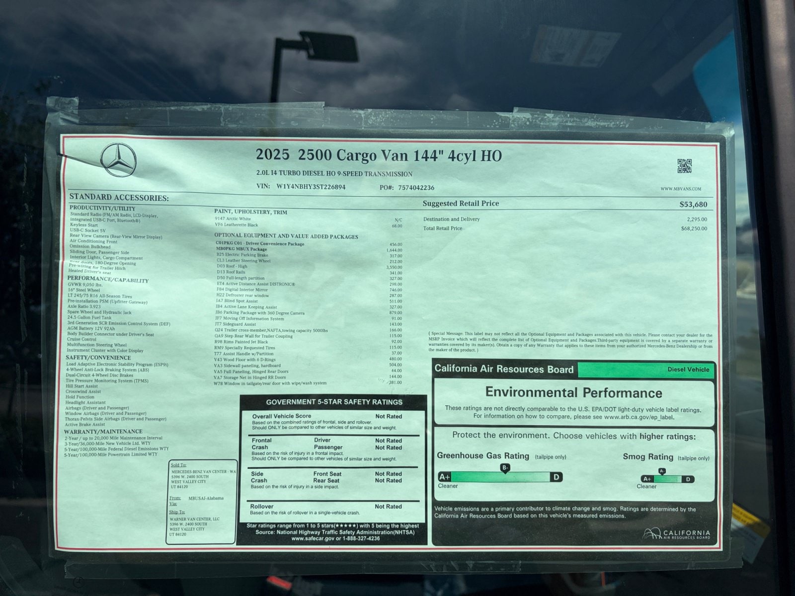 2025 Mercedes-Benz Sprinter Cargo Van Base - Photo 30