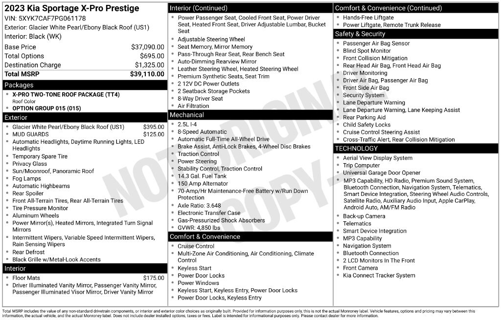 Used 2023 Kia Sportage X-Pro Prestige SUV