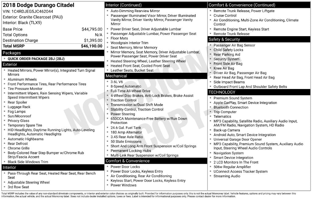 Used 2018 Dodge Durango Citadel SUV