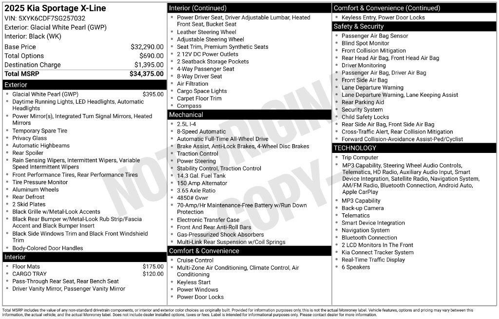 Certified 2025 Kia Sportage X-Line SUV