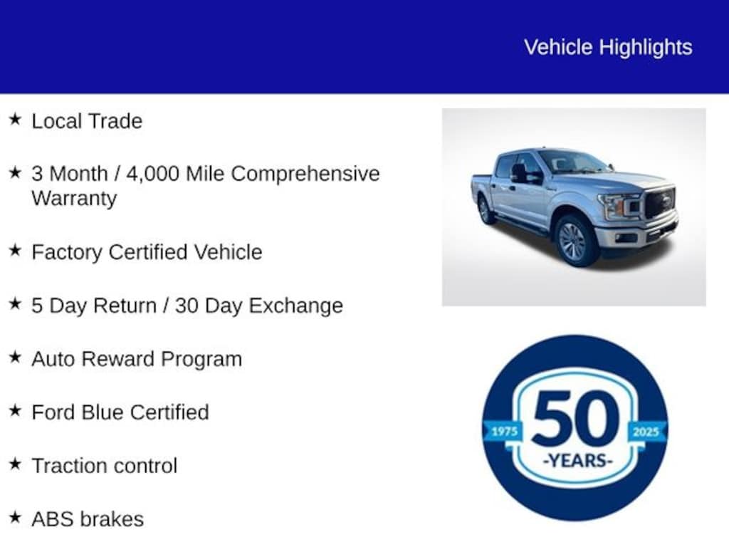 Certified 2018 Ford F-150 XL Truck SuperCrew Cab