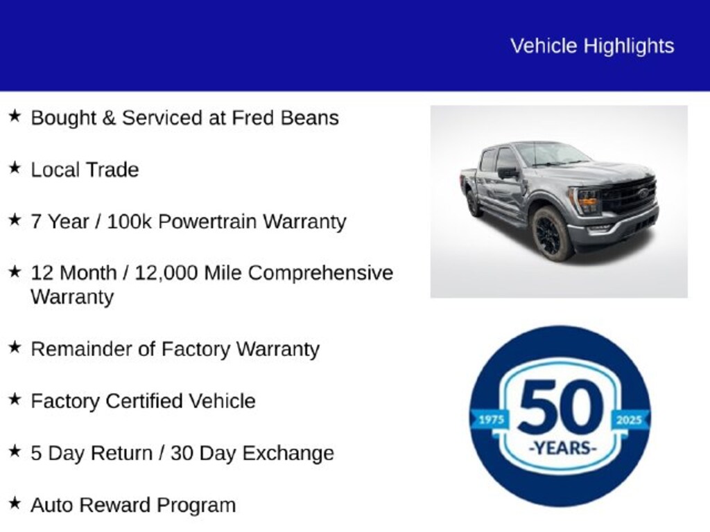 Certified 2023 Ford F-150 XLT Truck SuperCrew Cab