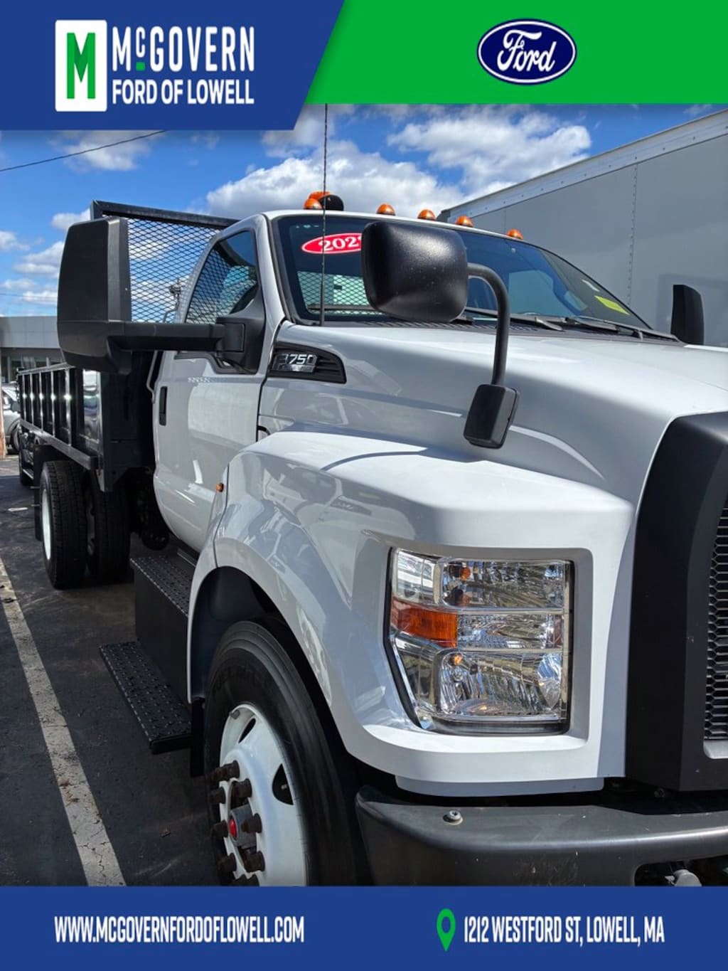 Used 2022 Ford F-750SD Diesel Flatbed Dump Truck