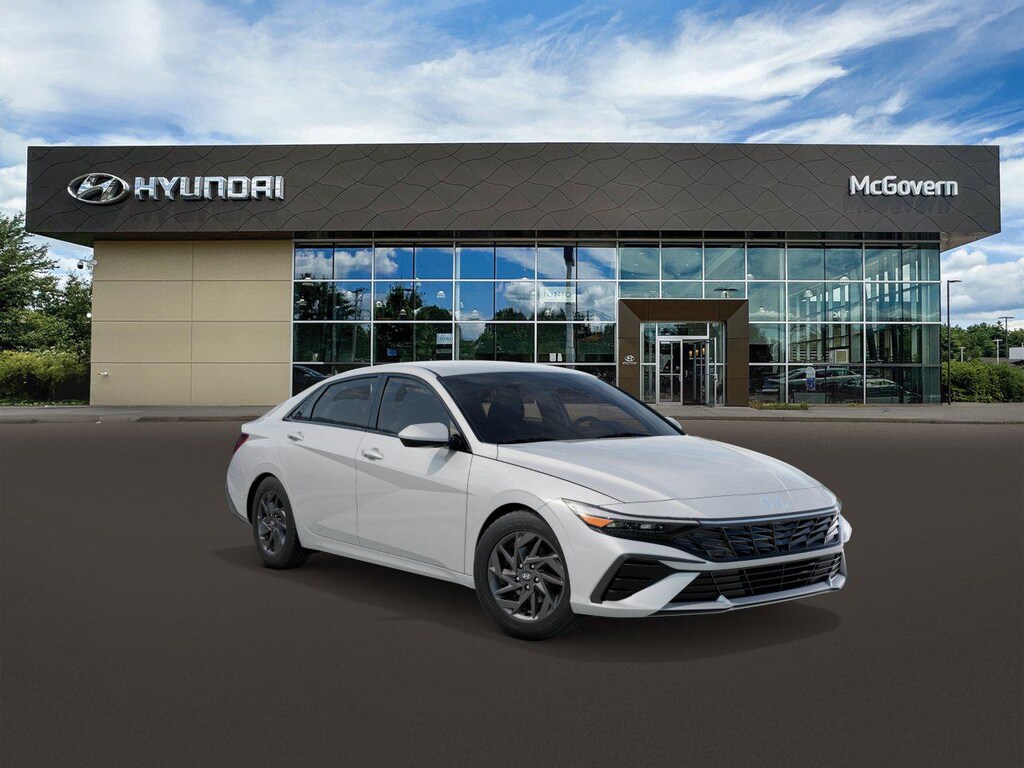 New 2026 Hyundai Elantra Hybrid Blue Sedan